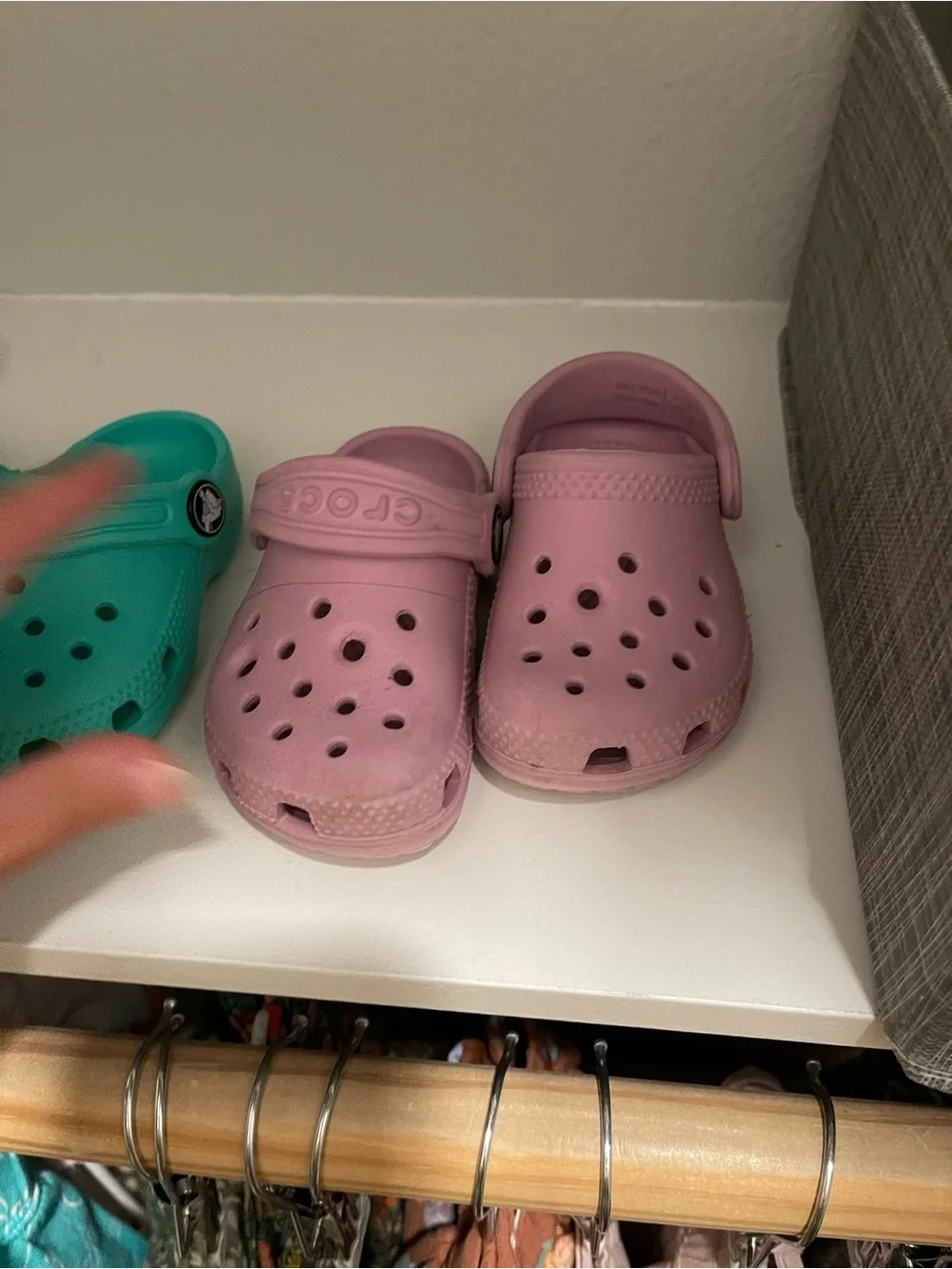 CROCS Kids Classic Clogs - Teal & Light Pink